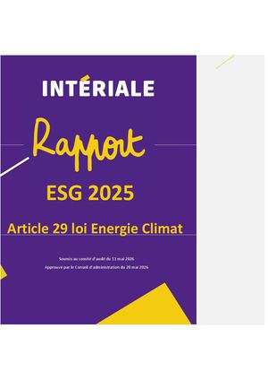 Rapport Esg 2025
