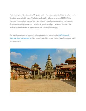 Unesco World Heritage Sites In Kathmandu A Journey Through Nepal’s Living History