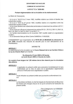 Arrêté Fête De La Musique