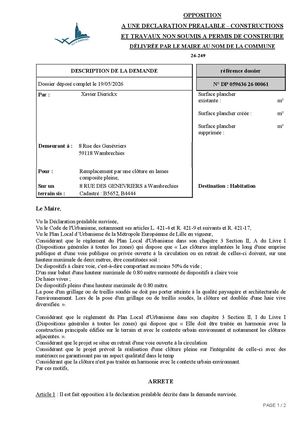 Arrêté 26 261 8 Rue Des Genévriers