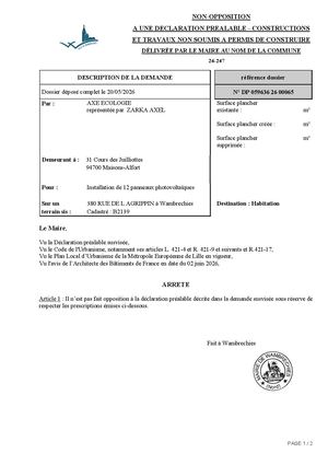 Arrêté 26 247 380 Rue De L'agrippin Doc