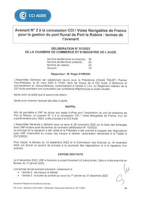 Délibérations 2023