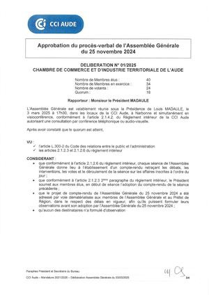 Délibérations 2025