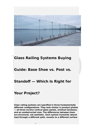 Glass Railing Buying Guide Base Shoe Post And Standoff Systems Compared