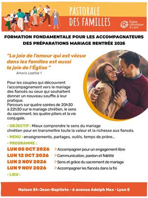Formation des accompagnateurs au mariage Fin 2026