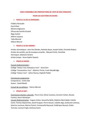 Liste éLections Ogc 2026