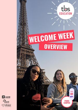 PARIS - Welcome days overview - 04/09