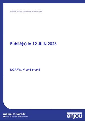12 Juin 2026 - Arretes Pvs 244 245