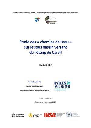 1_Etude des “chemins de l’eau” sur le sous bassin versant de l’étang de Careil / 2023 / Eaux et Vilaine
