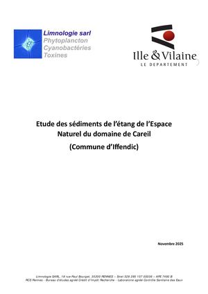 3_Etude des sédiments de l’étang de l’ENS du domaine de Careil / 2025