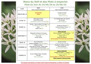 Menu Du 14 Au 20 Juin 2026
