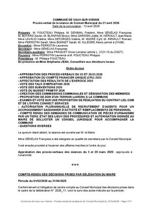 PV 21 Avril 2026