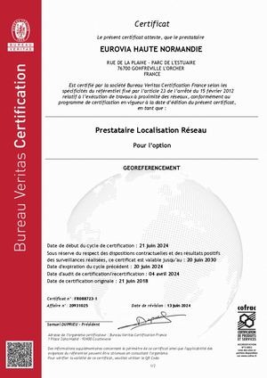 Certificat 2024 Georeferencement FR088723