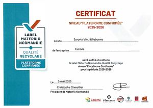 Certificat MATERRIO 2526