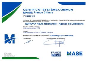Certificat MASE 2026 2029