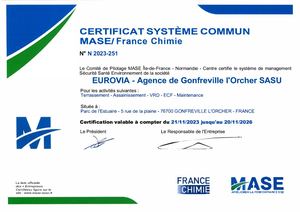 Certificat MASE GONFREVILLE 2023 2026