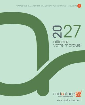 Catalogue Calendriers et Agendas Millésime 2027