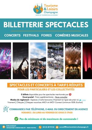 Billetterie Spectacles & Concerts Particuliers