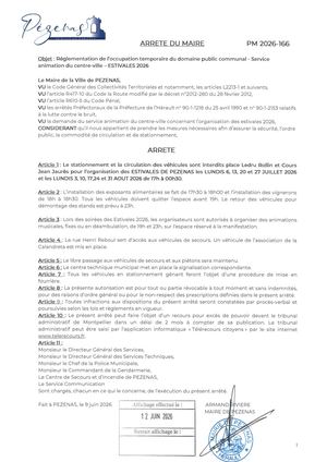 Arrêtés 12 06 26