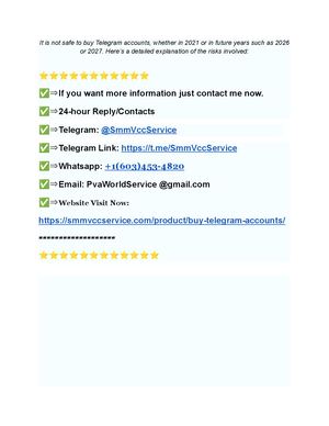 Is It Safe To Buy Telegram Accounts In 2014 Or 2025