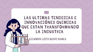 Las Ultimas Tendecias E Innovaciónes Quimicas