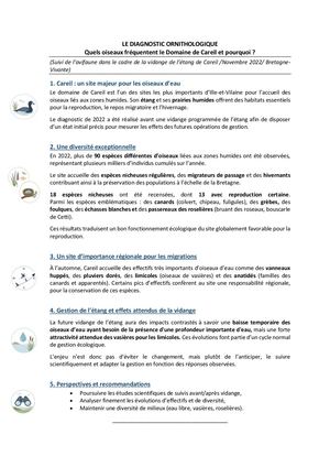 FICHE 5 - DIAGNOSTIC ORNITHOLOGIQUE