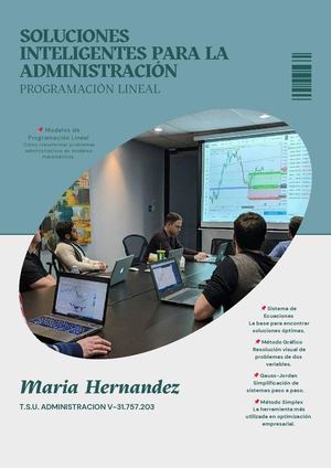 Programación Lineal en la resolución de casos de la Administración.