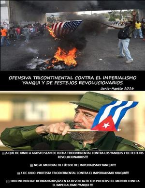 Primera Recoleccion De Firmas Convocatoria Ofensiva Tricontinental Contra El Imperialismo Yanqui Y De Festejos Revolucionarios
