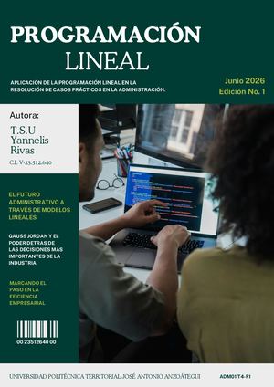 Programación Lineal Yannelis Rivas