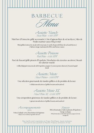PPTHI Menu BBQ Fête des pères
