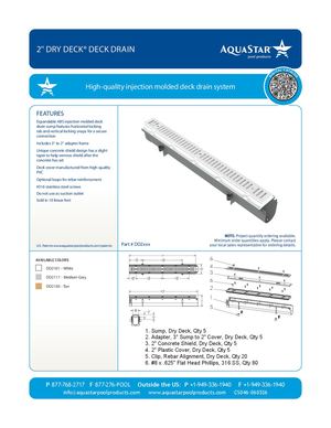 DD2xxx - 2'' Dry Deck™ Deck Drain