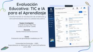 Evaluación Educativa: Tic e IA para el aprendizaje