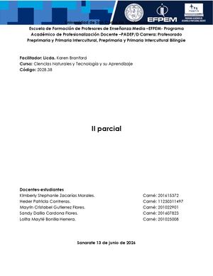 Ii Parcial Ciencias Naturales Y Tecnologia 2026