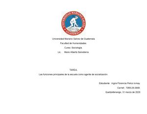 Sociologia 31 Marzo