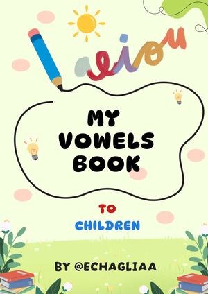 Mi Libro Para Colorear 1 Vowels