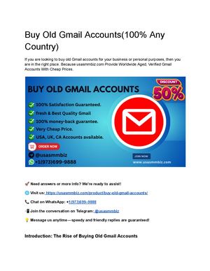 Top 11 Site To Buy Old Gmail Accounts (100% Any Country)