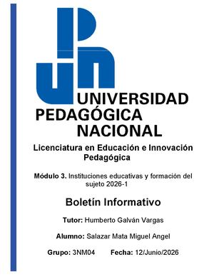 Boletín Informativo