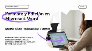 Miniguía De Formato Y Edición En Word