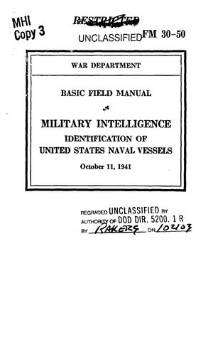 Military Intelligence Recognition Pictorial Manual Naval Vessels