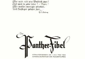 Pantherfibel 1944 Panther Tank