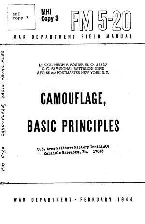 Fm5 20 Camouflage Basic Principles 1944