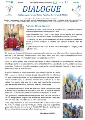Dialogue 284 Bulletin Du Secteur Pastoral Des Portes Du Médoc