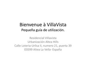 Bienvenue ES à Villa Vista 2