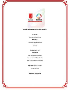 Portafolio De Formación Deportiva Cipa 4, Semestre VII