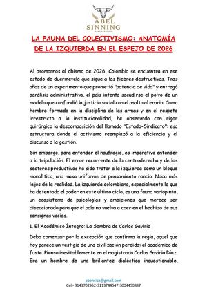 La Fauna Del Colectivismo