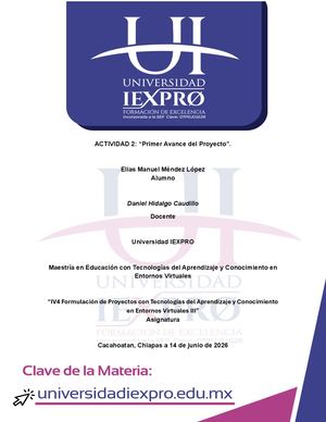Primer avance del proyecto