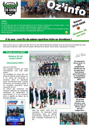 Newsletter Cso Mai 2026 N°35
