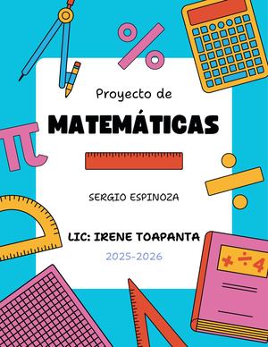 RECUPERACIÓN DEL: Proyecto De Matemáticas