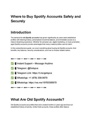 Where To Buy Spotify Accounts Safely And Securely