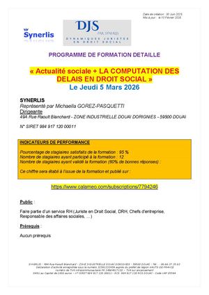 Programme Détaillé Djs 7